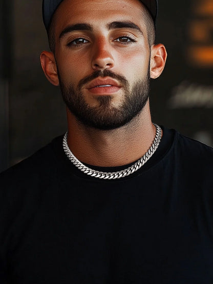 Men Jewelry Hiphop Cuban Chain Stainless Steel Necklace 26Inch 10MM Silver Color Mens Gifts for Dad