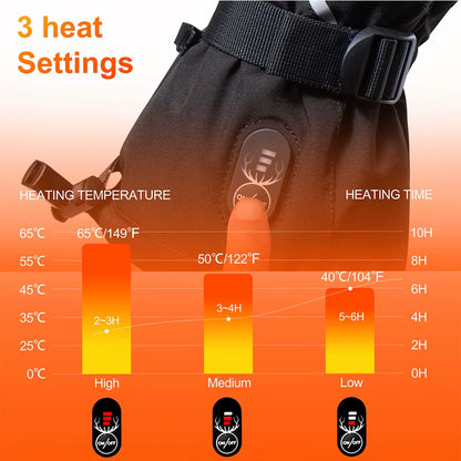 Brand Heated Gloves Motorcycle Winter Heated Gloves Warm Waterproof Rechargeable Heating Thermal Gloves for Snowmobile