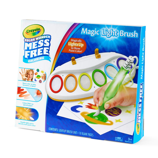 Color Wonder Magic Light Brush, Mess Free Kids Painting Set, Preschool Supplies, Toddler Activities, Educational Toys, Holiday & Christmas Gifts for Ages 3+