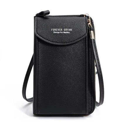 Elegance On-the-Go – Luxe PU Leather Crossbody Shoulder Bag with Phone & Card Organizer