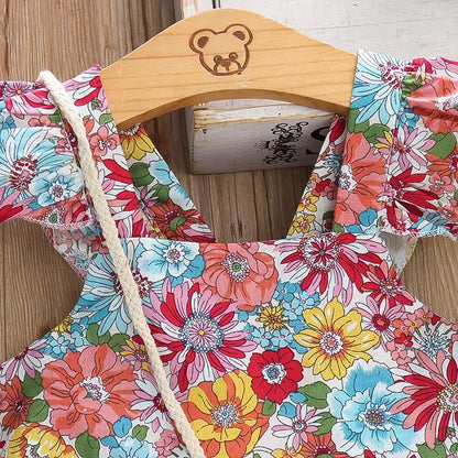 BloomBelle – Summer Ruffle Dress & Bag Set for Little Girls